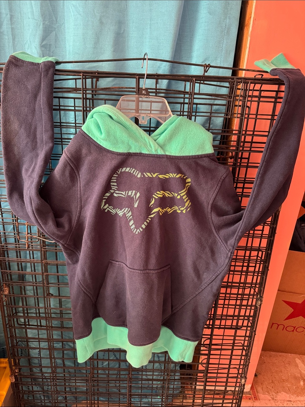 Fox Navy Pullover Hoodie with AquaTrim